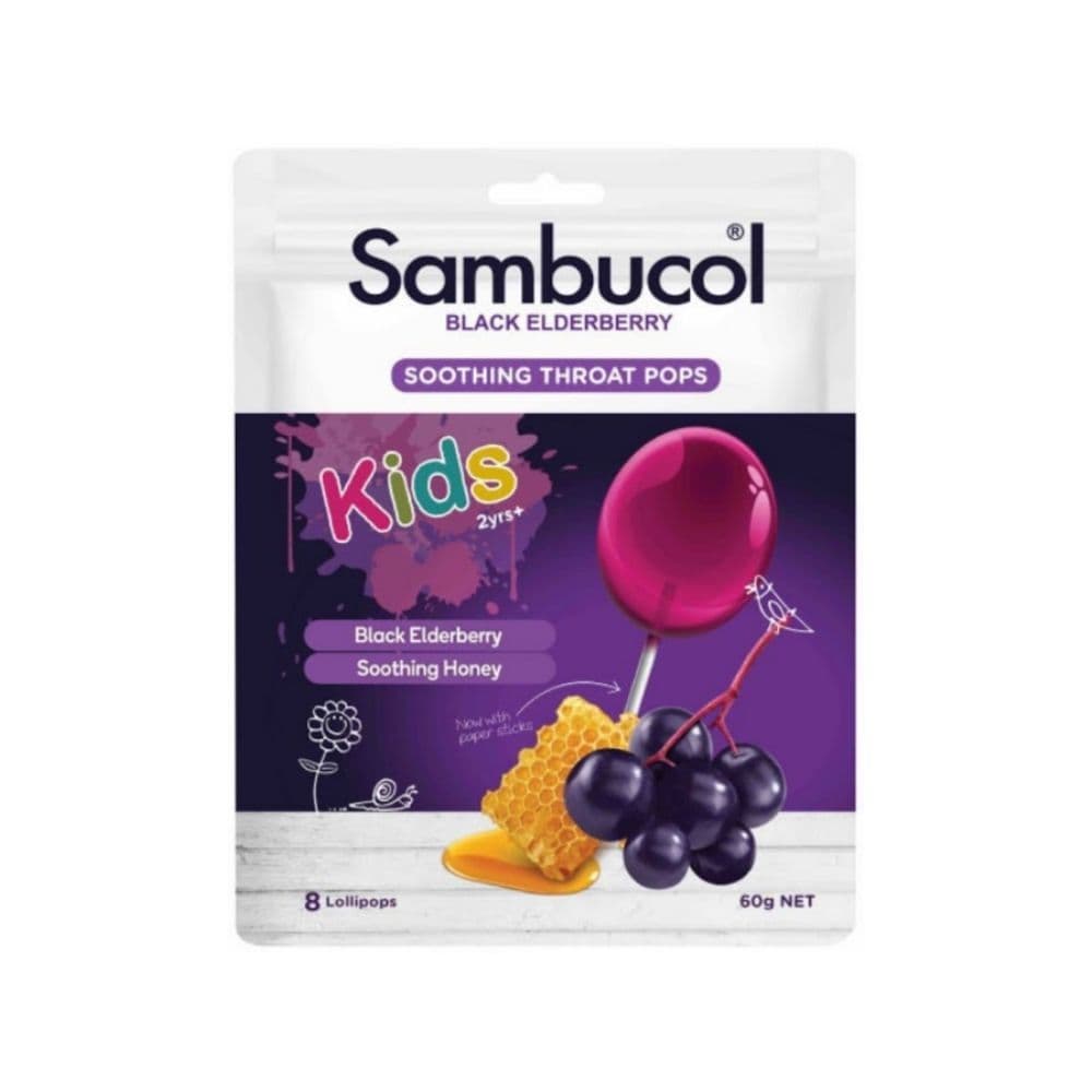 澳洲Sambucol兒童接骨木止咳舒緩蜂蜜棒棒糖 8支