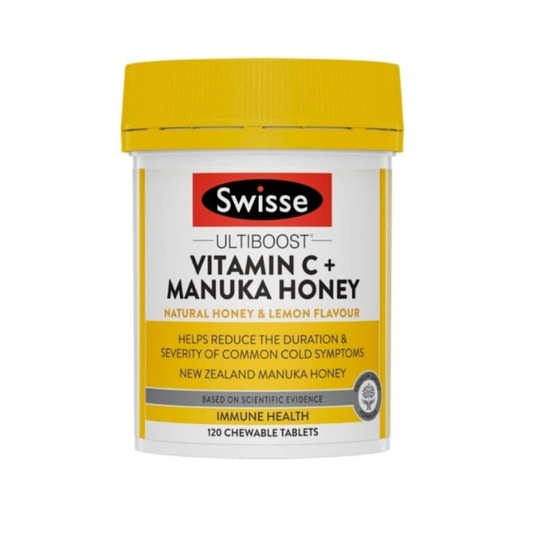 澳洲Swisse維他命C+麥蘆卡蜂蜜(天然蜂蜜+檸檬口味) 120粒